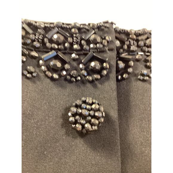 Anna Sui Vintage Black Beaded Formal Evening Princess Cocktail Jacket Y2K M 8 - Picture 10 of 13